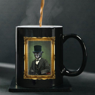 Personalized Dog Gift Idea - Royal Dog's Portrait 8 For Dog Lovers - Black Mug